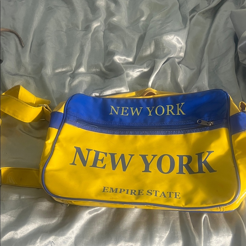 Yellow & Blue NEW YORK Empire State Crossbody Bag